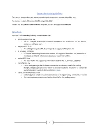 Latex Submission Guidelines