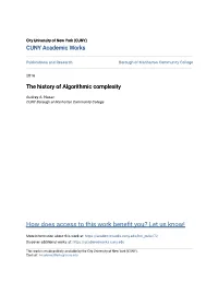 The History of Algorithmic Complexity