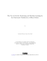 The Use of Activity Monitoring and Machine Learning for the Functional Classification of Heart Failure