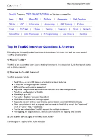 Top 19 Testng Interview Questions & Answers