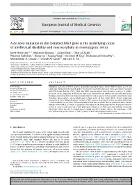 A De Novo Mutation in the X-Linked PAK3 Gene Is the Underlying Cause of Intellectual Disability and Macrocephaly in Monozygotic Twins