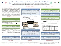 Anomalous Primes and Extension of the Korselt Criterion