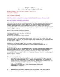 Artifact 1 Core B Unit 3: the Power of Rhetoric in US History Pis Assessed