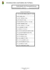 Calendario De Competición
