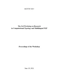 Proceedings of the Third Workshop on Computational Typology and Multilingual NLP, Pages 1–9 June 10, 2021