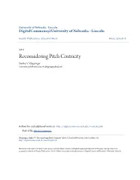 Reconsidering Pitch Centricity Stanley V