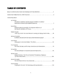 Table of Contents