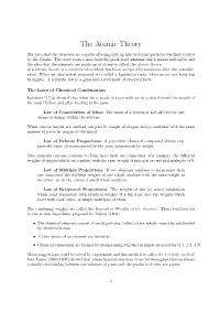 The Atomic Theory