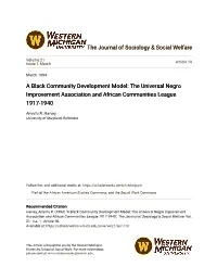 The Universal Negro Improvement Association and African Communities League 1917-1940