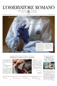 World Day of the Sick 2021