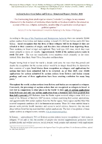 Asylum Seekers from Sudan and Eritrea - Situational Report, October 2020