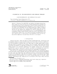CLASSICAL BI: ITS SEMANTICS and PROOF THEORY 1. Introduction