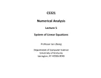 CS321 Numerical Analysis