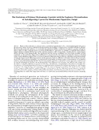 The Evolution of Defense Mechanisms Correlate with the Explosive Diversification of Autodigesting Coprinellus Mushrooms (Agaricales, Fungi)