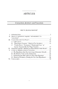 Causation, Science and Taxation