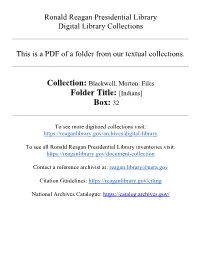 Collection: Blackwell, Morton: Files Folder Title: [Indians] Box: 32