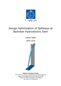 Design Optimization of Spillways at Baihetan Hydroelectric Dam