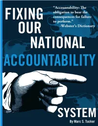 Fixing Our National Accountability System