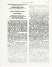 Investigations of the Ecology of Graptemys Versa and Pseudemys