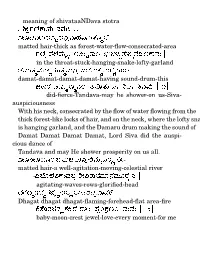Meaning of Shivataandava Stotra