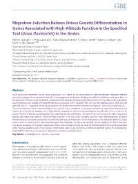 Migration-Selection Balance Drives Genetic Differentiation in Genes Associated with High-Altitude Function in the Speckled