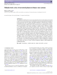 Milankovitch Cycles of Terrestrial Planets in Binary Star Systems