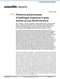 Patterns and Processes of Pathogen Exposure in Gray Wolves Across North America Ellen E