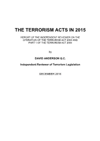 The Terrorism Acts in 2015