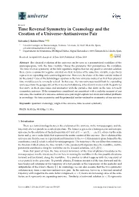 Time Reversal Symmetry in Cosmology and the Creation of a Universe–Antiuniverse Pair
