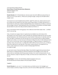 Transcript of Conversation Between Deanna Bowen, Pamela Edmonds, Selina Mudavanhu Mcmaster Museum of Art February 6, 2020