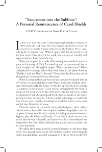 A Personal Reminiscence of Carol Shields