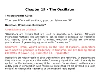 Chapter 19 - the Oscillator