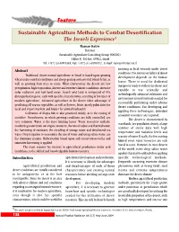 Feature Sustainable Agriculture Methods to Combat Desertification