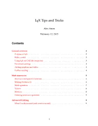 LYX Tips and Tricks