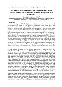Measuring Landcover Indicies of Adamawa State Using Remote Sensing and Geographic Information System (Gis) Techniques