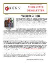Presidents Message