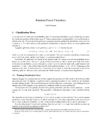 Random Forest Classifiers