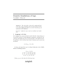 Shalack V.I. Semiotic Foundations of Logic