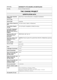 The Course Project