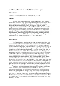 A Reference Atmosphere for the Atomic Sodium Layer