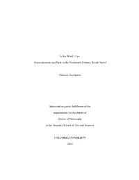 Associationism and Style in the Nineteenth-Century British Novel Deborah Aschkenes Submitted in Partial Fu