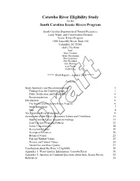 Catawba River Eligibility Study for the South Carolina Scenic Rivers Program