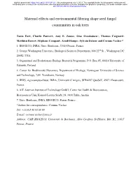 Maternal Effects and Environmental Filtering Shape Seed Fungal