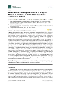 Recent Trends in the Quantification of Biogenic Amines in Biofluids