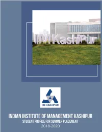 Summer Placement Batch Profile.Pdf