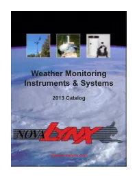 Weather Monitoring Instruments & Systems