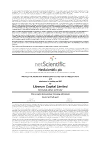 Admission Document Required by the Rules of AIM, a Market Operated by the London Stock Exchange Plc (“AIM”), Has Been Drawn up in Compliance with the AIM Rules