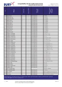 Compatibility List S9 Cradle Universal XL