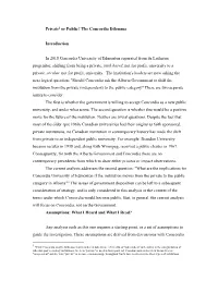 The Concordia Dilemma Introduction in 2015 Concordia University Of