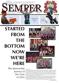 The Memorable Journey of the Class of 2016